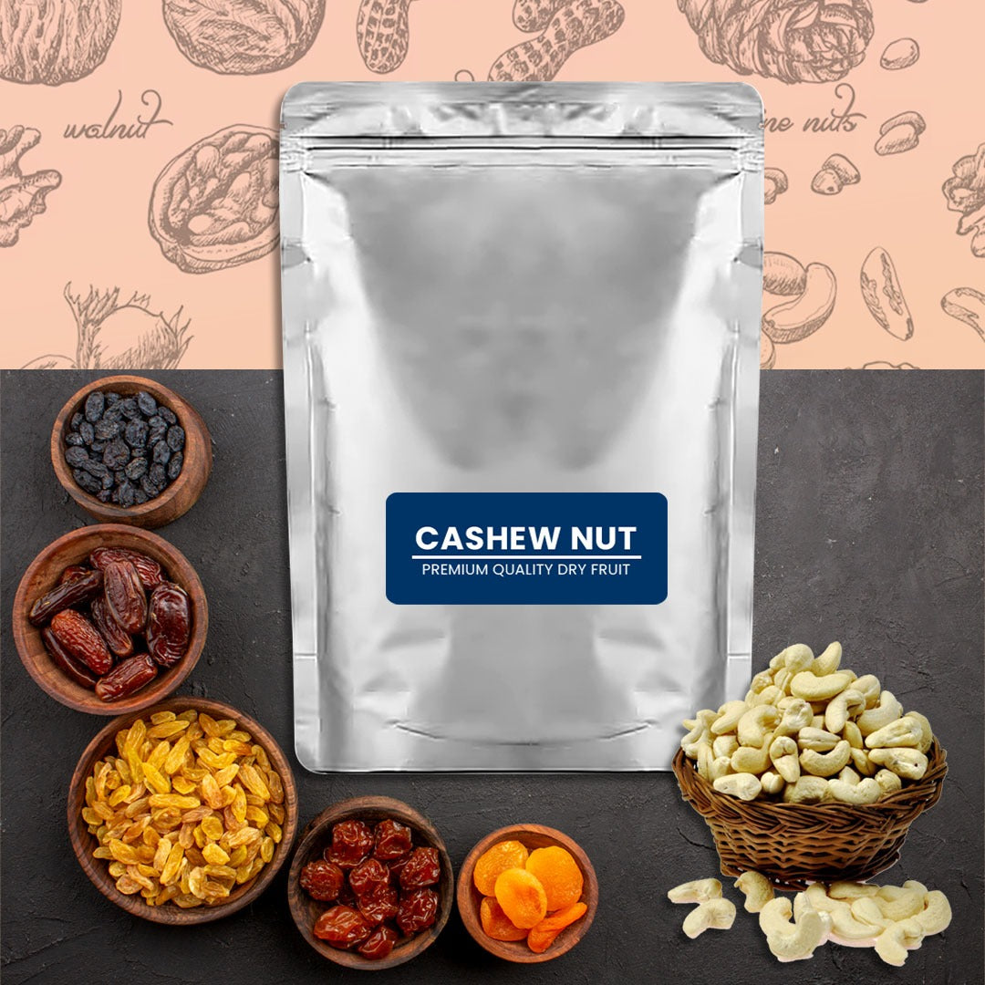 Matte silver standup pouch with zipper for dryfood packaging